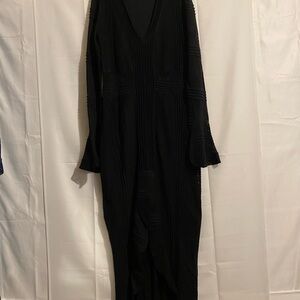 VENUS Black Textured Maxi Dress NWOT